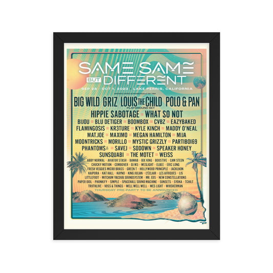 2023 Same Same But Different Music Festival Framed Poster