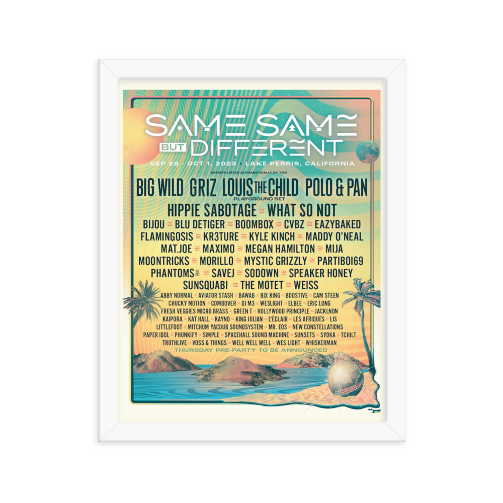 2023 Same Same But Different Music Festival Framed Poster