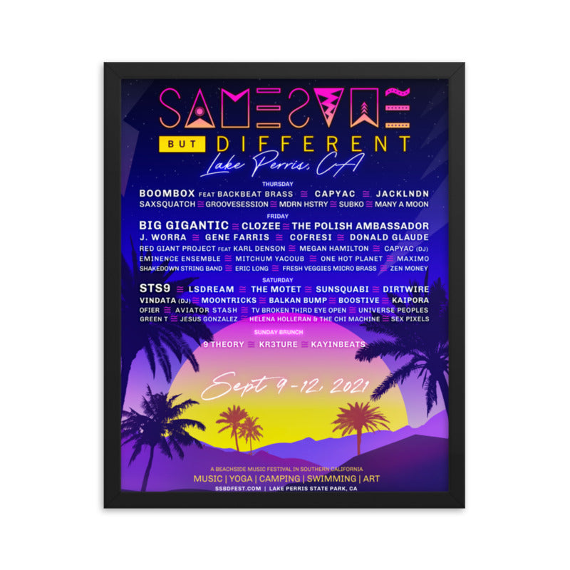 2021 Lineup Poster Framed